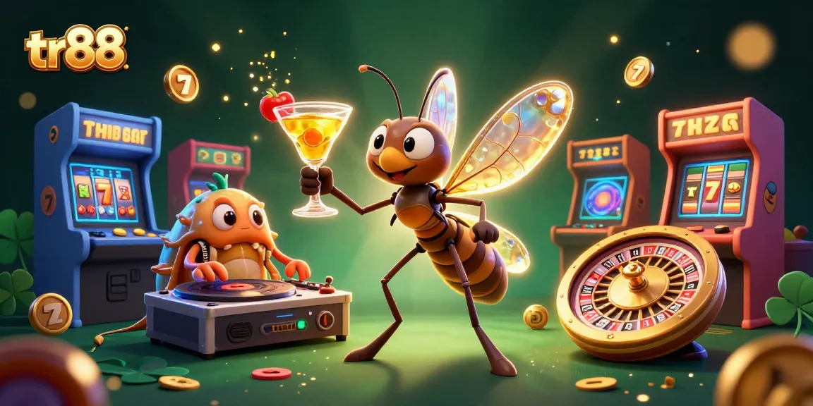 Spin and win with tr88's colorful casino gaming scene featuring vibrant characters and elements.
