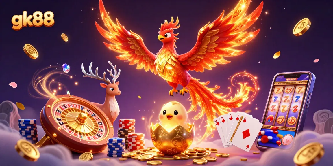 Engage with gk88's thrilling casino experience featuring vibrant elements and rich details.