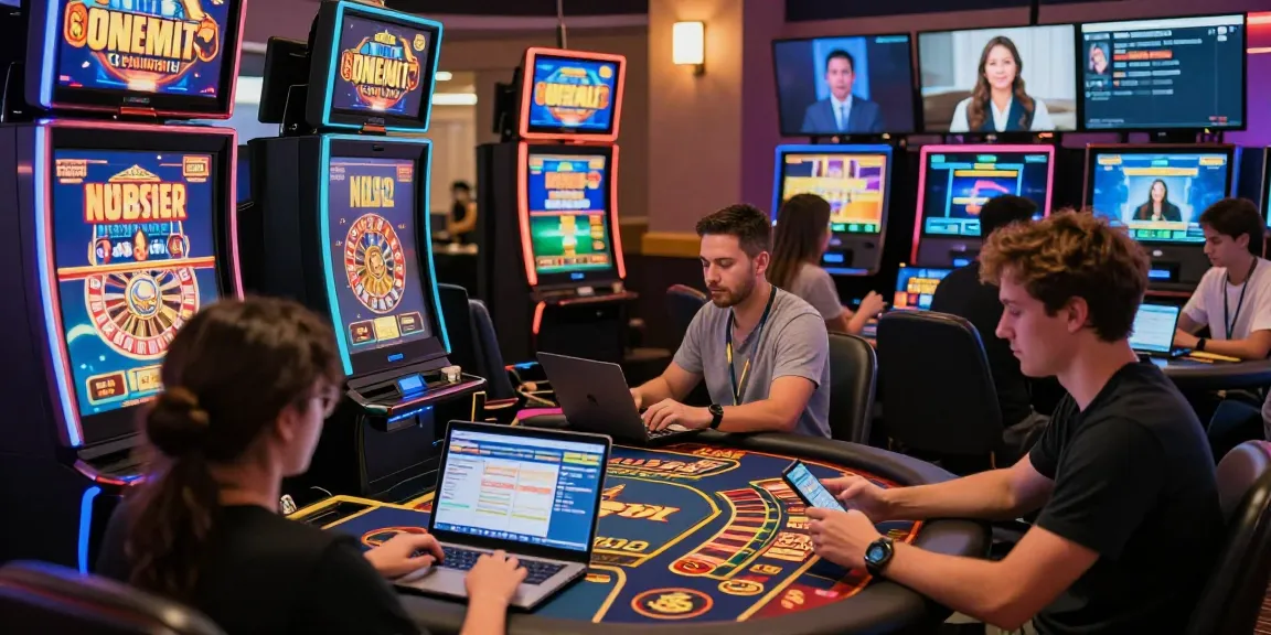 Giocatori coinvolti che si divertono con giochi di casino sicuri non AAMS in un vivace ambiente virtuale, evidenziando la sicurezza e l'esperienza utente.