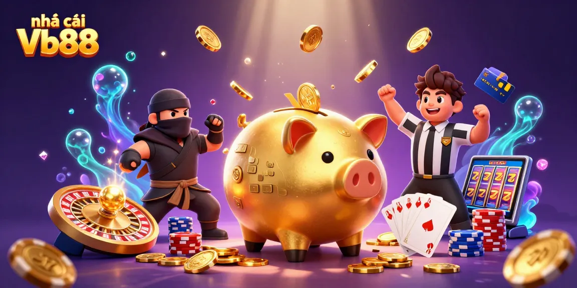 Experience excitement at nhà cái Vb88 with a stunning 3D illustration capturing dynamic casino action