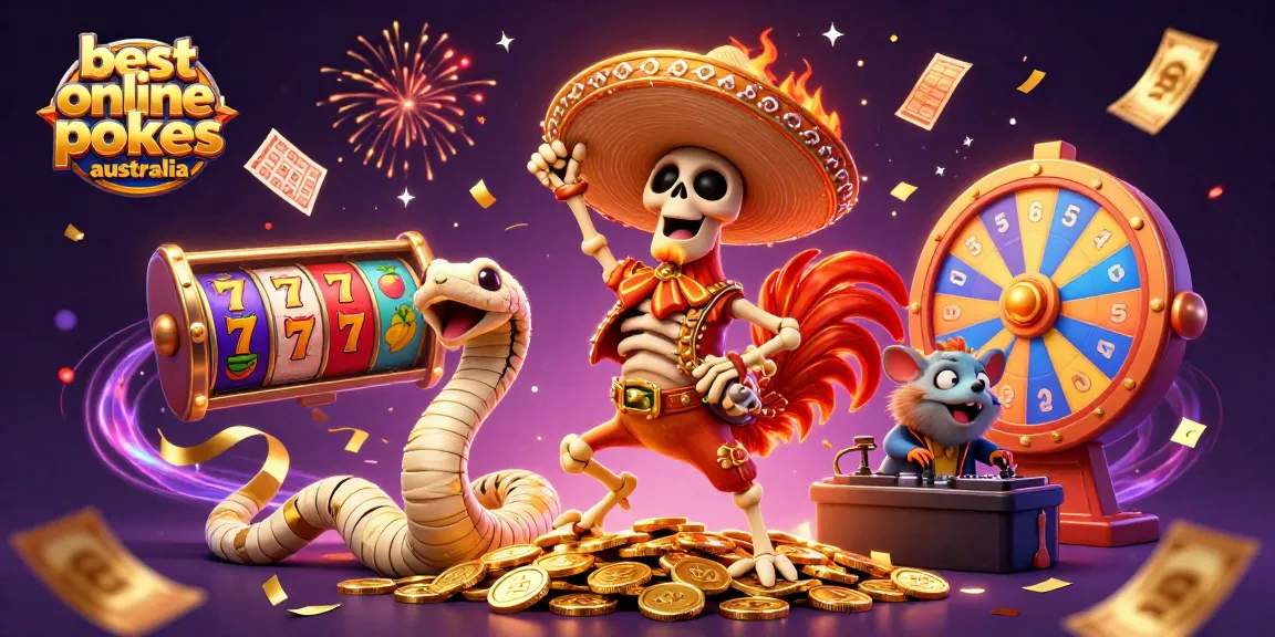 Experience the thrill at the best online pokies Australia with exciting characters and slot game elements.