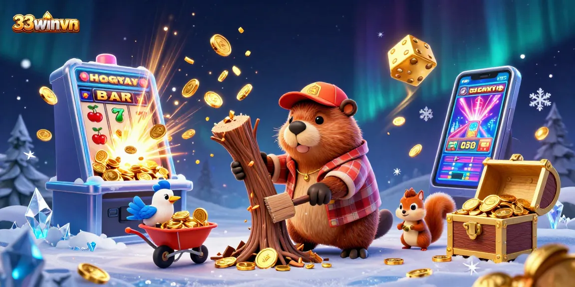 Experience the thrill of gaming with 33winvn through a vibrant casino scene filled with excitement and adventure.