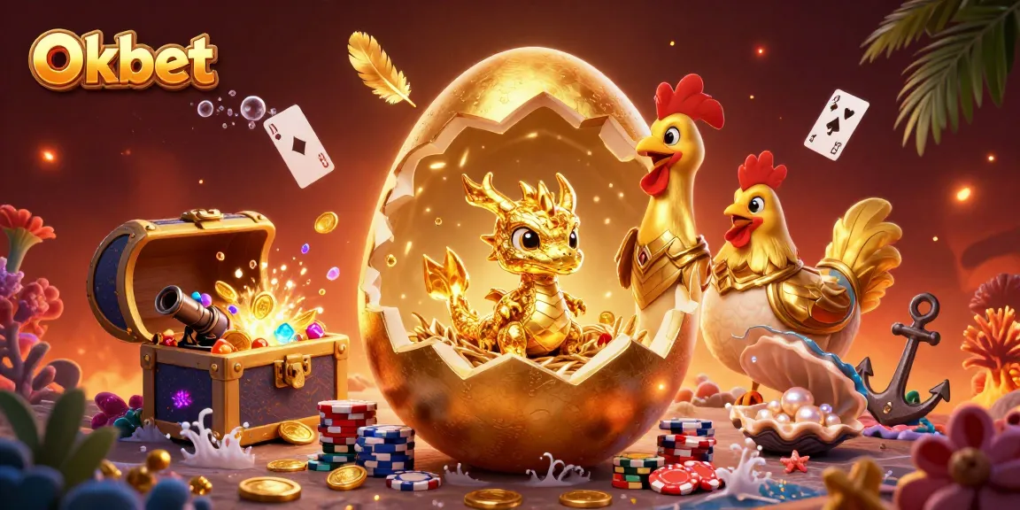 Engage with Oxbet through a vibrant 3D scene featuring golden treasures and casino-themed elements