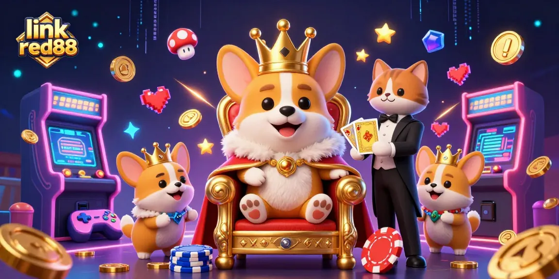 Experience the excitement of gaming with link red88 in a vibrant, immersive 3D casino scene.