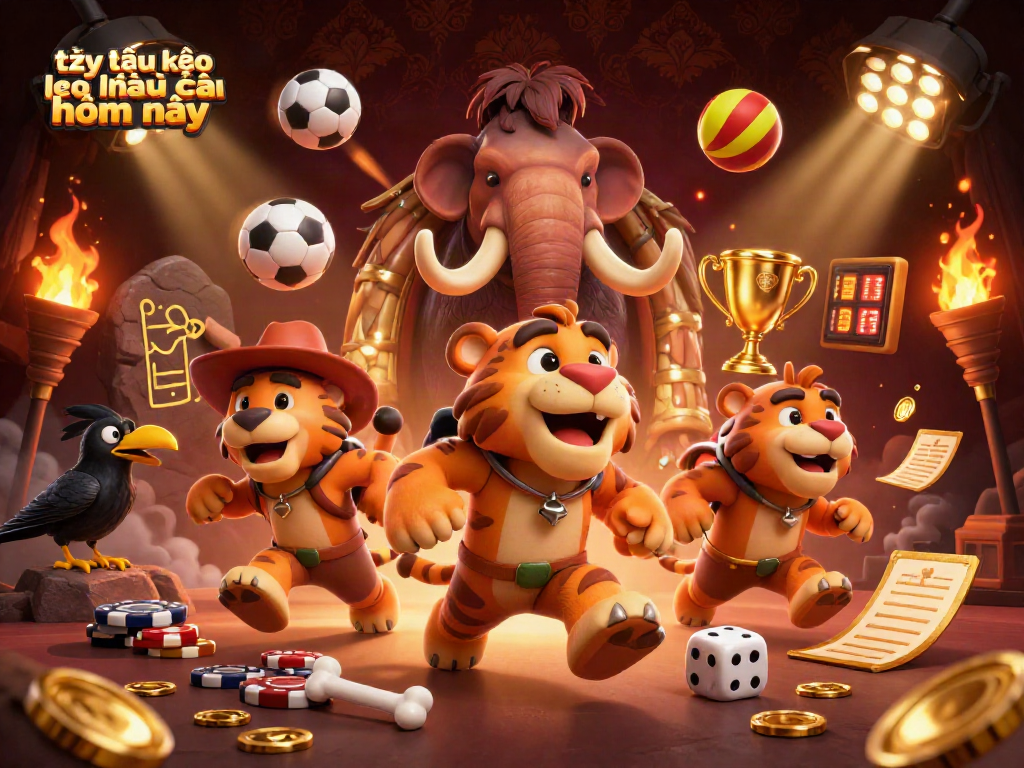 Engage with tỷ lệ kèo nhà cái hôm nay through this lively illustration of a casino scene.