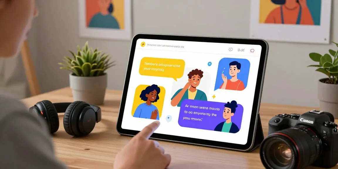 Interactive crushon ia chat experience with diverse AI characters in a vibrant digital workspace