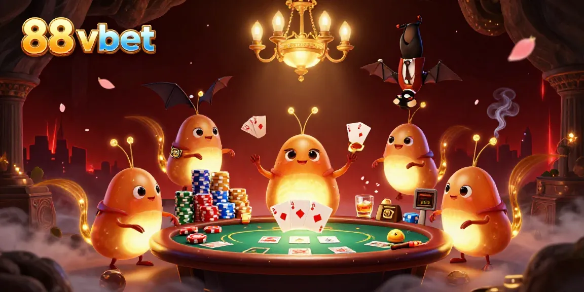 Engage in thrilling gaming at 88 vbet's vibrant casino represented by glowworms.